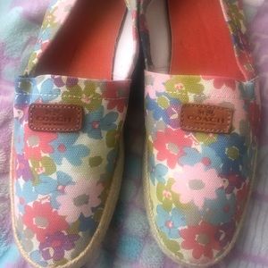 Coach flat shoes summer size 10